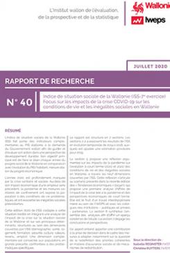 Couverture du rapport de recherche n°40 de l'IWEPS